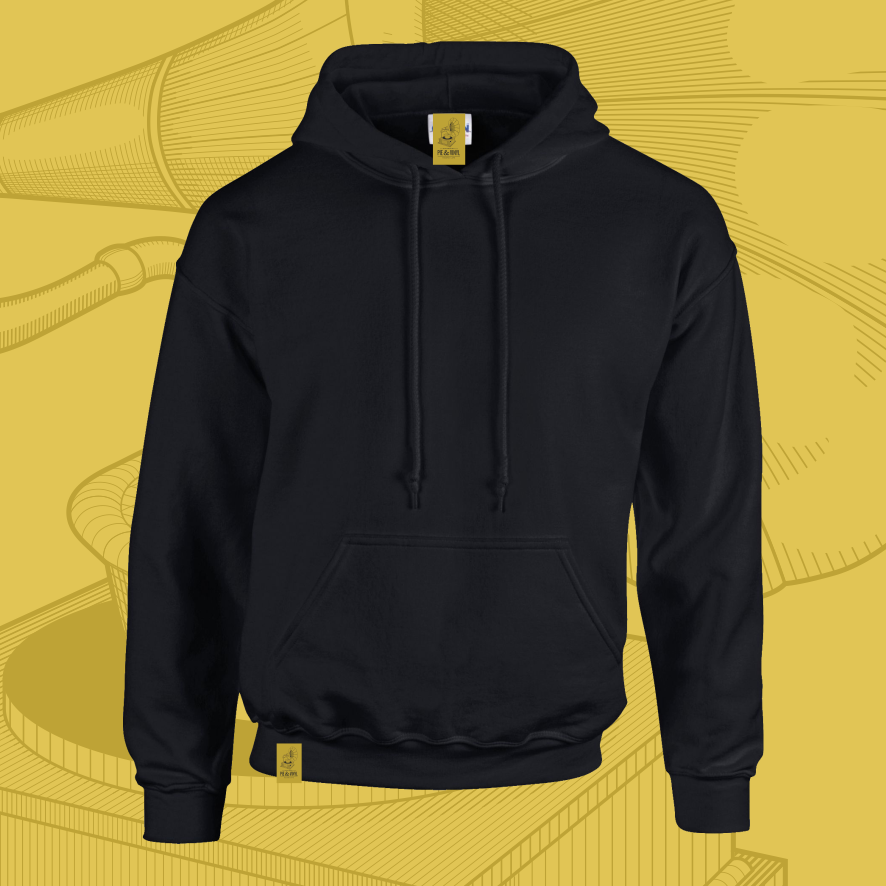Hooded Printed Sweatshirt - Black main image 1
