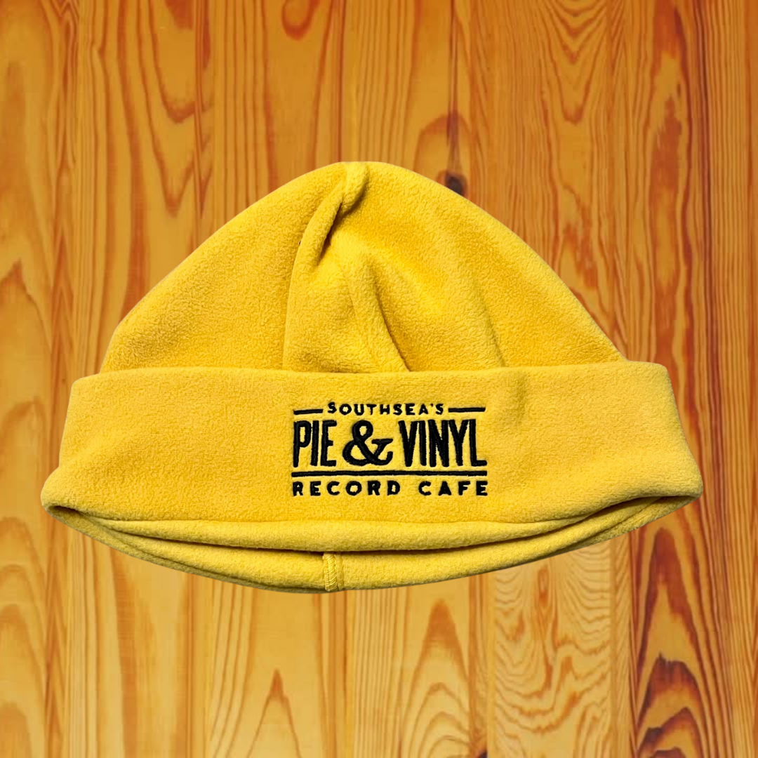 Mustard Fleece Beanie Hat Pie Vinyl mustard-fleece-beanie-hat-pie-vinyl